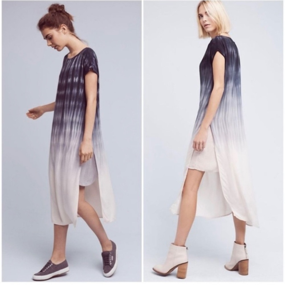 Anthropologie Cloth & Stone Ombre Horizon Fade Dress